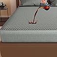Ayka Waterproof Knitted Mattress Protector King Size Breathable Hypoallergenic Noiseless Ultra Soft Fitted Bed Protector 78x72 inch Mattress/Bed Cover (King 78 * 72”, Grey)