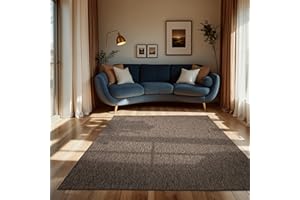 Paco Home Alfombra Exterior Interior Balcón Terraza Alfombra Cocina Monocolor Jaspeado, tamaño:160x220 cm, Color:Taupe