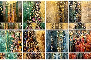 Klimt Abstract Rice Papers, 29 x 29cm (2 Sheets) – Decoupage Paper 8X Designs for Collage, Mixed Media, Card Making & Crafts, Decoupage by CRAFT KREATIVELY