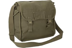 WHATMATTER Bolsa lateral grande de lona de algodón