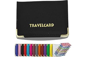 HITHIKA - New Leather Oyster Travel Card Bus Pass Holder Wallet Rail Card Cover CASE (Black)