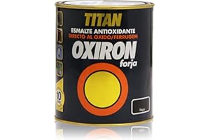 ESMALTE METÁLICO ANTIOXIDANTE OXIRON FORJA NEGRO 750ml TITAN 020020434