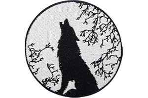 Finally Home - Toppa termoadesiva con lupo ululante, toppe da motociclista, per giacca da motociclista