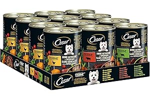 Cesar Natural Goodness in Loaf 12 x 400 g Cans, Adult Premium Wet Dog Food, Mixed Selection,Non Applicable