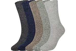Jeasona Skarpety wełniane damskie kolorowe, ciepłe, miękkie skarpety z dzianiny, na zimę, 39-42 (ciemna zima, 5)