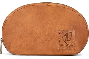 Berliner Bags Mia skórzana kosmetyczka w stylu vintage, kolor brązowy, brązowy, vintage