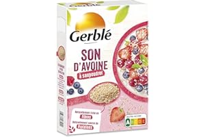 Gerblé Son d'Avoine à saupoudrer, Super-aliment, Source naturelle de fibres et de minéraux, Riche en Vitamine B1 et B6, 1 Boîte, 20 Portions, 400g, 199651