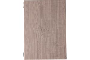 DAG Style, Speisekarte Restaurant A4 Linie Italy, Menü Restaurant mit Aufschrift "Menü", Farbe Eiche Optik, PU-Material, 100% Made