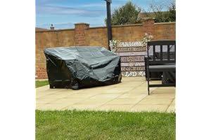 DIVCHI Heavy Duty 3 Seater Waterproof Outdoor Garden Bench Cover with Corner Eyelets – Suitable for Benches up to 160cm