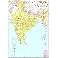 India Hill Ranges & Rivers Map | 70 x 100 cm | LAMINATED