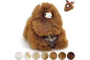 Inkari Peluche alpaga en véritable Laine d'alpaga I Natural Collection I Douce Peluche alpaga Cadeau pour Femmes & Filles I Peluche bébé I Grand Doudou