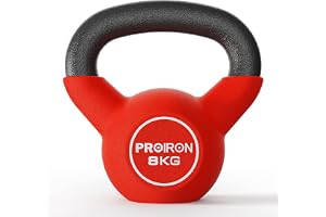 PROIRON Neoprene Coated Kettlebell Weights Solid Cast Iron Kettlebell, Strength Training Kettlebells for Weightlifting, Conditioning, Strength & Core Training in 4-20KG