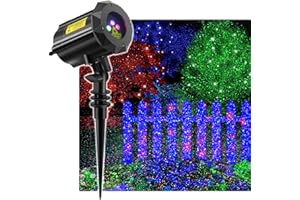 Poeland Garten Lichter Stern Weihnachten Projektor Moving Firefly Beleuchtung LEDs Farbe Blau Grün Rot