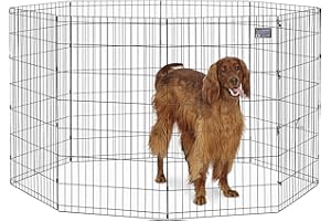 MidWest Homes for Pets Dog Exercise Pen & Playpen without a Door; 60.96 cm by 106.68 cm; Black E-Coated; 550-42