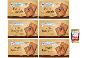 ‎ITALIAN GOURMET E.R. Mulino Bianco Fette biscottate Le Integrali 6x 630g Vollkorn Zwieback Kekse, Frühstückskekse, Zwieback kekse gebackenem Brot + Italian Gourmet polpa 400g
