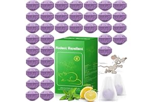 PUCIUUA 36Pcs Nagetier Mäuse Repellent, Pfefferminzöl Maus Repellent Bälle für Ratten Mäuse Abschreckung, Nagetiere aus dem Auto Haus Indoor Outdoor halten, Mäuse Ratte Repellent Menschen & Haustiere sicher