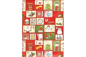 ARKRAFT carta da regalo natale 3 fogli formato 90 x 65 cm disegno natalizio disegno calendario d'evento (18-9202)