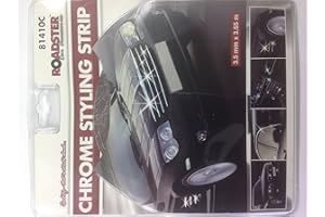 PGONA Chrome styling strip 3.5mm x 3.64m grill edge trim self adhesive dash car thin