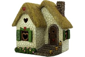 PRETMANNS Fairy Garden Ornaments Outdoor - Fairy Houses for Garden - Fairy Garden Accessories for Miniature Fairy Garden - Fairy Garden House - Fairy House, 18 cm H & Door can Open Wide