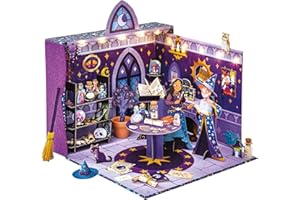 Janod Magic School-Warsztat czarownic do ćwiczeń ręczne kreatywne rękodzieło - dekoracja do tworzenia - świat magii - gra dla dzieci od 8 lat - J09140, wielokolorowy (JURATOYS J09140)