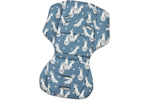 Gesslein Loop 035, Sitzauflage Kinderwagen & Buggy, universel, Wendeeinlage für Sommer & Winter, Tencel atmungsaktiv, Papagei blau