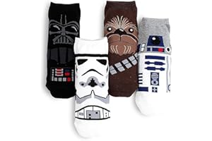 Everyoneluvsit Star Wars Socks Collection, 4 Pairs, Low-Cut, One Size Fits All