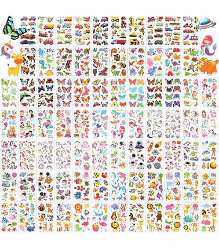 Tatouages éphémères Cheval Pour Enfants - Lot De 8 Feuilles - Résistants à L'eau, Amovibles, Sécurité Peau - 4