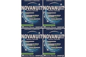 NOVASANTÉ Novanuit Sommeil Triple action - Comprimés Sans Dioxide de Titane - 4 Mois de TRAITEMENT - Lot de 4 Boites de 30 Comp (4)