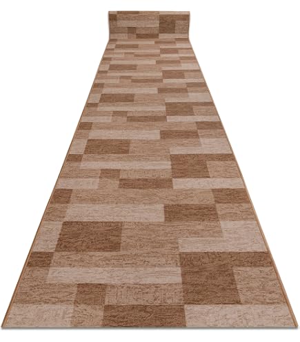 Rugsx Antirutsch Teppichläufer Cube Würfel - Moderner Kurzflor Für Küche, Flur & Wohnzimmer, Meterware, Grau 120x280 Cm