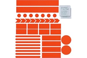 INDIAN STORE 24 3M Diamond Grade 4084 pegatinas de advertencia cinta de advertencia de seguridad, película reflectante impermeable Coches Motocicletas Casco Bicicleta Vehículos (Orange 42 Pieces)