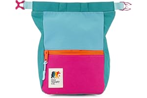 Oso Supply Co - Crux Bouldering Chalk Bucket, Large Size Chalk Bag for Rock Climbing, Chalk Pot with Magnetic Closure, Zippered Pockets and Mesh Pouch for Climbers, Weightlifting, Gymnastics