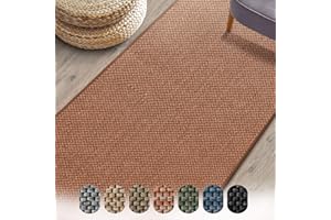 Floordirekt Sabang Carpet Runner, Woven Sisal Optic Living Room Rug Runner Area Rug, Hallway Bedroom Corridor Carpet, Durable and Versatile (Terracotta, 66 x 100 cm)