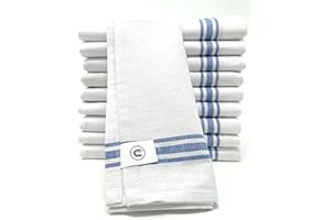 Discounted Cleaning Supplies Pack of 10 Absorbent Tea Towels for Kitchen Cotton 70 x 47cm – Dish Cloth for Drying Dishes – Quality Terry Tea Towels for Catering – Glass Cloth for Bar & Restaurant