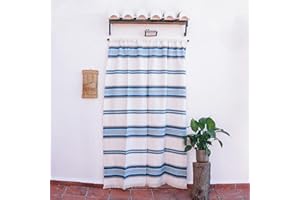 Jarapa Home Made with love Cortina Alpujarreña Rustica, Hecha en España, Fibra Natural de algodón - Cortina para Puerta Exterior mosquitera y Parasol, Medidas 160x215 cm