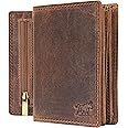 SKiDE Bifold Money Wallet for Men | Long Wallets for Men | Mens Wallet Branded | RFID Protected Wallets for Men Branded | Bifold Leather Wallet for Men | RBXW5PUB, Hunter Tan Zipper, Modern
