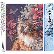 Peinture par Numero pour Adulte Enfant,Papillon abstrait coloré Bricolage Peinture par Numéros à l'huile sur Toile,avec Peintures Acryliques et Pinceaux Kits pour Décor de Maison 40x50cm - avec cadre