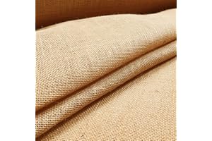 Panini Tessuti, Juta Tessuto in Fibra Naturale Venduto al Mezzo Metro, 1 qtà = 50 cm; 2 qtà = 100 cm. In due qualità differenti: Grezza e Lux (Grezza 140 cm)