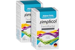 simplicol Teinture Expert : Votre Teinture Express en Machine ou en bassine - Paquet de 300g - Couleur Turquoise du Pacifique (Pack de 2)