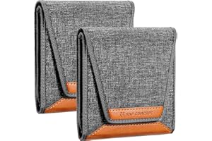 K&F CONCEPT Custodia per filtri, borsa per filtri per obiettivi, 3 tasche porta-filtri impermeabile resistente alla polvere per filtri fino a 82 mm-confezione da 2 pz
