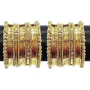 YouBella Jewellery Traditional Gold Plated Bracelet Bangles Set for Girls and Women