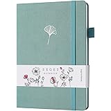 SeQeS Dot Diary - A5 160 GSM Water Repellent Paper, Dot Diary in Cardboard, with Inner Pocket (Ginkgoblad)