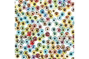 PH PANDAHALL PandaHall 200 Piezas de 50 Colores de Ojos de muñeca de Cristal de 10 mm de cúpula de dragón Colgante de cúpula de Cristal para esculturas de muñecas de Arcilla, Marionetas de muñeca