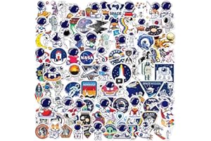 YFLeomry 150 Pièces Autocollants sur le Thème Astronaute et Espace Stickers Journaling Éducatifs et Imperméables Autocollant Scrapbooking Unique pour Enfants et Adultes