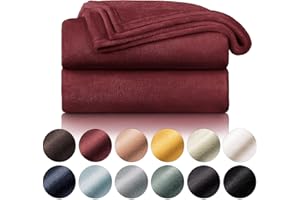 Blumtal koc flanelowy - certyfikowany przez OEKO-TEX koc 150x200 cm - miękki koc na kanapę - czerwony koc 150x200 cm