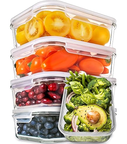 OFFASST Set van 10 voedingsdozen van borosilicaatglas met deksel, BPA