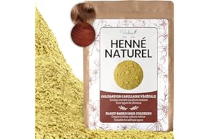 VIRHEA® Henné Naturel 500 g (Auburn et Cuivré) – Coloration Végétale Cheveux – Soin Brillance, Vitalité & Volume, Anti-Pelliculaire – Henné pour Tatouage Main, 100% Naturel – Emballage refermable