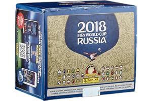 Panini - Mundial Rusia 2018 Caja con 100 Sobres - Versión importada de Alemania [Los números de los cromos de la versión importada Pueden no coincidir con el álbum de la versión española]