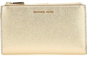 Michael Kors Women Dblzp Wristlet Hand Bag, Pale Gold