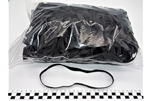 Progom - Elastiques - 200(Ø127) mm x 10mm - Noir - sac de 1kg