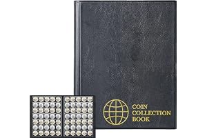 Uncle Paul 350 fickor myntalbum – 3,0 x 3,5 cm rutnät svart mynt samlingshållare förvaringsbok 10 sidor CS0235BK